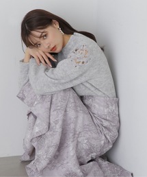 PROPORTION BODY DRESSING | フラワー刺繍肩あきニット / 1214170101(ニット/セーター)