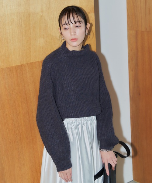 LIENCOEUR（リアンクール）の「ボトルネックミックスカラーニット（ニット/セーター・レディース・グレイッシュベージュ/ネイビー/ベージュ/オリーブ/ブルー/ラベンダー・FREE）」の16枚目の写真