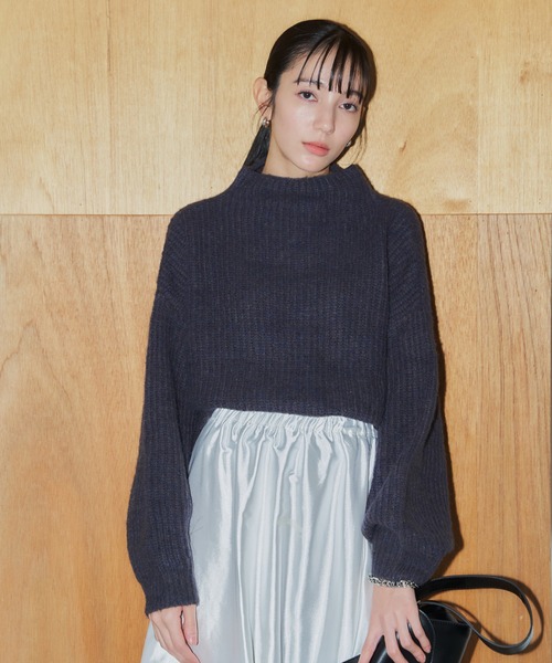 LIENCOEUR（リアンクール）の「ボトルネックミックスカラーニット（ニット/セーター・レディース・グレイッシュベージュ/ネイビー/ベージュ/オリーブ/ブルー/ラベンダー・FREE）」の18枚目の写真