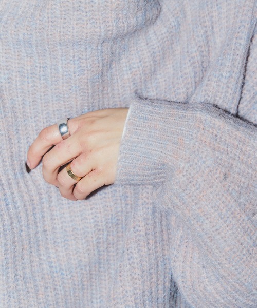 LIENCOEUR（リアンクール）の「ボトルネックミックスカラーニット（ニット/セーター・レディース・グレイッシュベージュ/ネイビー/ベージュ/オリーブ/ブルー/ラベンダー・FREE）」の13枚目の写真