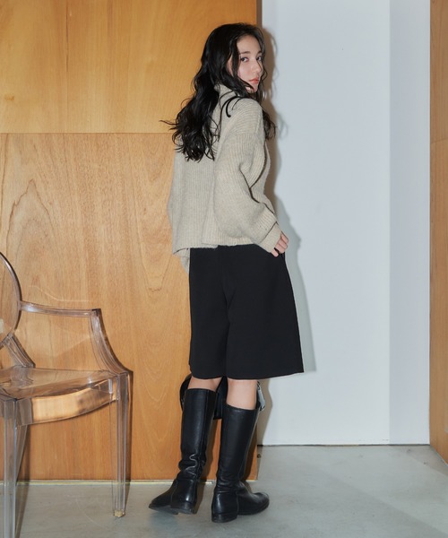 LIENCOEUR（リアンクール）の「ボトルネックミックスカラーニット（ニット/セーター・レディース・グレイッシュベージュ/ネイビー/ベージュ/オリーブ/ブルー/ラベンダー・FREE）」の12枚目の写真