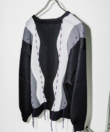 HARE | 【HARE×hxcyyd】ラインステッチニットカーディガン(HARE)(カーディガン/ボレロ)