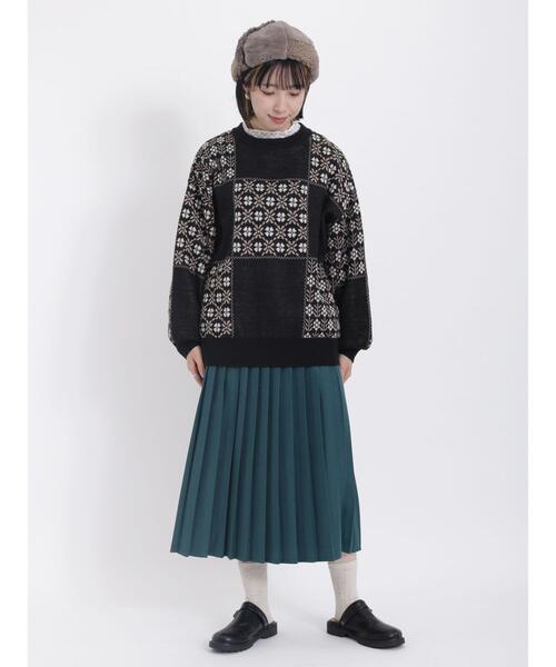 Samansa Mos2（サマンサ モスモス）の「前身トーションレースブラウス（シャツ/ブラウス・レディース・キナリ/ブラック/オフホワイト/チャコールグレー・F）」の15枚目の写真