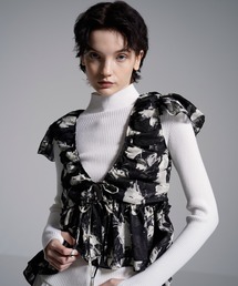 MECRE | オパールプリントフロントリボンブラウス(シャツ/ブラウス)