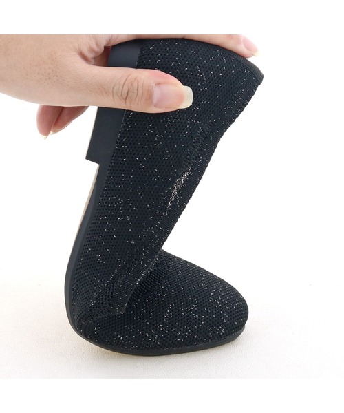 軽量｜ニットフラットシューズ 8710555（バレエシューズ）｜byあしながおじさん（バイアシナガオジサン）