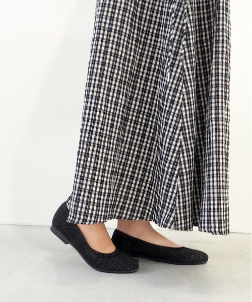 軽量｜ニットフラットシューズ 8710555（バレエシューズ）｜byあしながおじさん（バイアシナガオジサン）