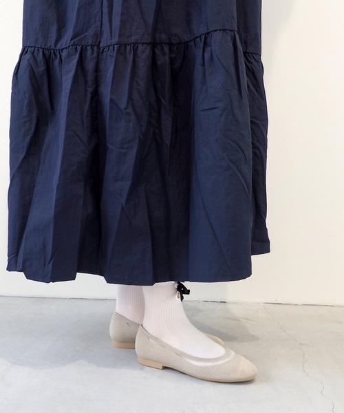 軽量｜ニットフラットシューズ 8710555（バレエシューズ）｜byあしながおじさん（バイアシナガオジサン）