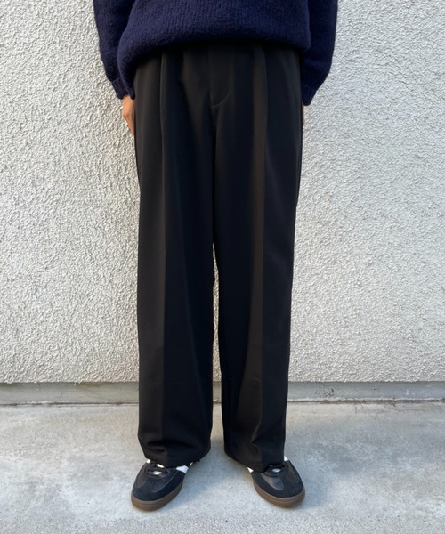 BROKEN BASE(ブロークンベース)の「ワイドタックスラックス(スラックス・メンズ・グレー/ブラック・LARGE/MEDIUM)」の17枚目の写真
