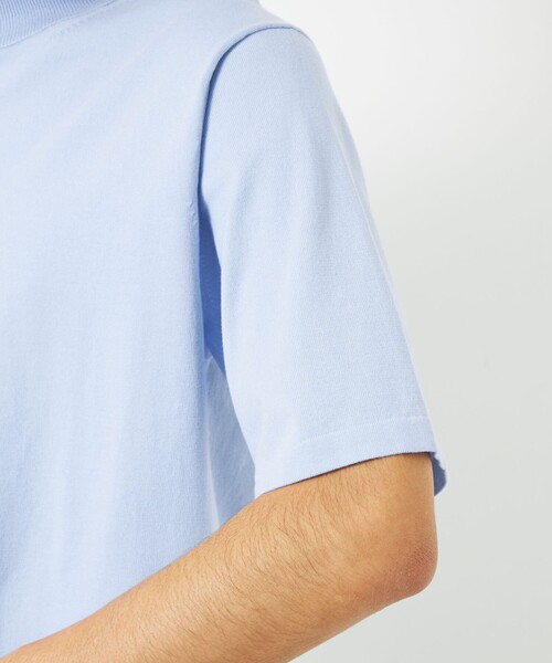 green label relaxing（グリーンレーベルリラクシング）の「スヴィン ハイツイスト モックネック ニット Tシャツ（ニット/セーター・メンズ・ホワイト/ライトブルー/ダークグレー・S/M/L/XL）」の11枚目の写真
