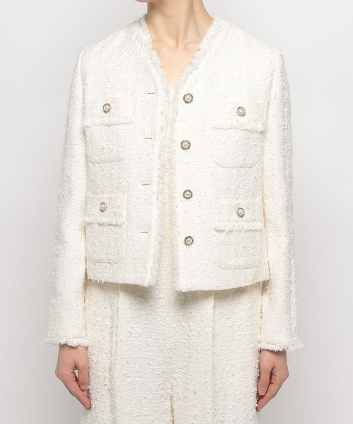 ルルウィルビー ツイードジャケット パールボタン 2 パールボタンツイードジャケット – BUNNY APARTMENT