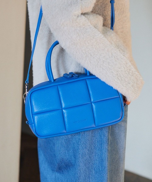 ADD CULUMN（アドカラム）の「BARNYARDSTORM / 【ADD CULUMN】アドカラム 別注PUFF BAG（ハンドバッグ・レディース・ブラウン/ブルー・FREE）」の2枚目の写真