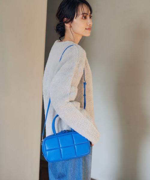 ADD CULUMN（アドカラム）の「BARNYARDSTORM / 【ADD CULUMN】アドカラム 別注PUFF BAG（ハンドバッグ・レディース・ブラウン/ブルー・FREE）」の3枚目の写真