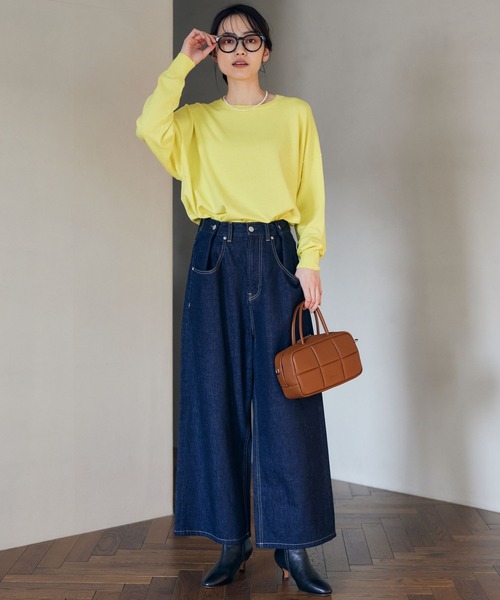 ADD CULUMN（アドカラム）の「BARNYARDSTORM / 【ADD CULUMN】アドカラム 別注PUFF BAG（ハンドバッグ・レディース・ブラウン/ブルー・FREE）」の4枚目の写真