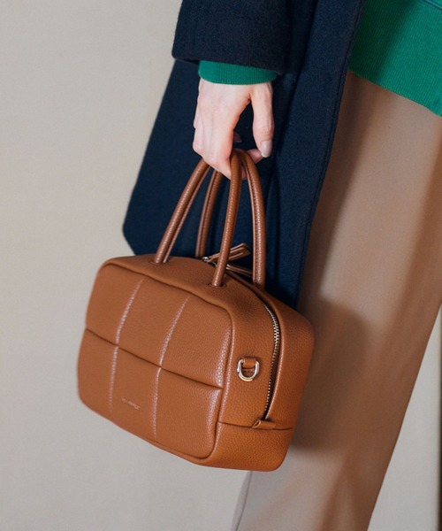 ADD CULUMN（アドカラム）の「BARNYARDSTORM / 【ADD CULUMN】アドカラム 別注PUFF BAG（ハンドバッグ・レディース・ブラウン/ブルー・FREE）」の6枚目の写真