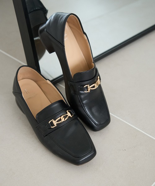 ROPE' PICNIC（ロペピクニック）の「スクエアトゥビットローファーバブーシュ（ローファー・レディース・ブラック/キナリ/イエロー系その他2・23.0cm/24.0cm/24.5cm/23.5cm）」の3枚目の写真