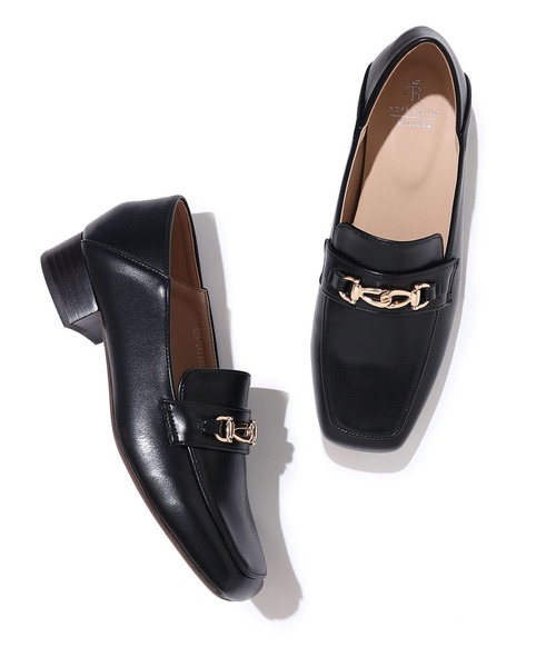 MARINE SERRE ブラック ローファー バブーシュ セール】スクエアトゥビットローファーバブーシュ（ローファー）｜ROPE