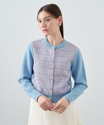 ANAYI | フィルムラメツイードコンビ カーディガン(カーディガン/ボレロ)