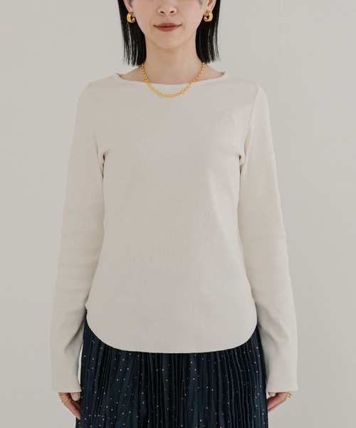 URBAN RESEARCH(アーバンリサーチ)の「『MADE IN JAPAN』 ボートネックフライスカットソー(Tシャツ/カットソー・レディース・ブラック/オフホワイト・FREE)」の17枚目の写真