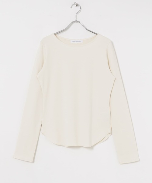 URBAN RESEARCH(アーバンリサーチ)の「『MADE IN JAPAN』 ボートネックフライスカットソー(Tシャツ/カットソー・レディース・ブラック/オフホワイト・FREE)」の21枚目の写真