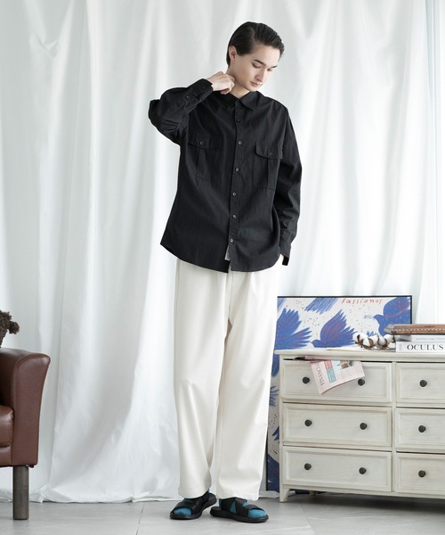 aimoha(アイモハ)の「aimoha men SLIM STRAIGHT SLACKS スリムストレートスラックス(スラックス・メンズ・グリーン/ブラック/ベージュ・SMALL/MEDIUM/LARGE/X-LARGE/XX-LARGE/XXX-LARGE)」の17枚目の写真