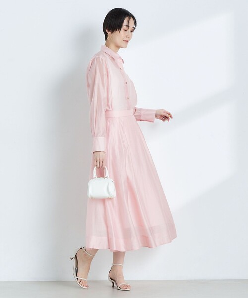 NOLLEY’S Sophi(ノーリーズソフィ)の「《セットアップ対応》シアーローンフレアスカート(スカート・レディース・グレイッシュベージュ/ベビーピンク/ライトグリーン/ブラック/サックスブルー/イエロー・36/34/38)」の7枚目の写真