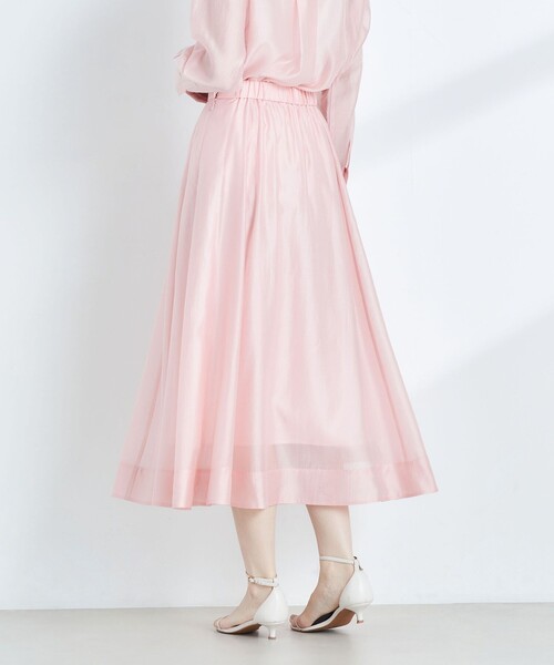 NOLLEY’S Sophi(ノーリーズソフィ)の「《セットアップ対応》シアーローンフレアスカート(スカート・レディース・グレイッシュベージュ/ベビーピンク/ライトグリーン/ブラック/サックスブルー/イエロー・36/34/38)」の17枚目の写真