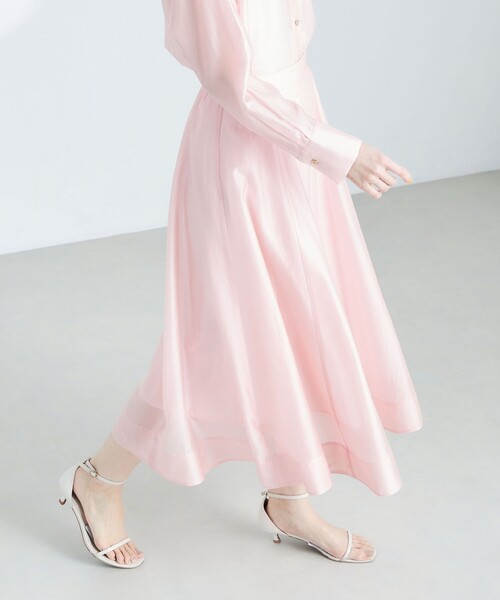 NOLLEY’S Sophi(ノーリーズソフィ)の「《セットアップ対応》シアーローンフレアスカート(スカート・レディース・グレイッシュベージュ/ベビーピンク/ライトグリーン/ブラック/サックスブルー/イエロー・36/34/38)」の20枚目の写真