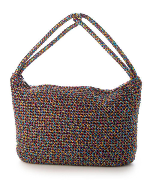 cache cache（カシュ カシュ）の「カシュカシュ cachecache / 2wayハンドルメタリックコード編みトートバッグ（ショルダーバッグ・レディース・マルチ/シルバー/ブラック/ホワイト・FREE）」の4枚目の写真