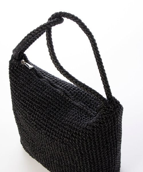 cache cache（カシュ カシュ）の「カシュカシュ cachecache / 2wayハンドルメタリックコード編みトートバッグ（ショルダーバッグ・レディース・マルチ/シルバー/ブラック/ホワイト・FREE）」の8枚目の写真