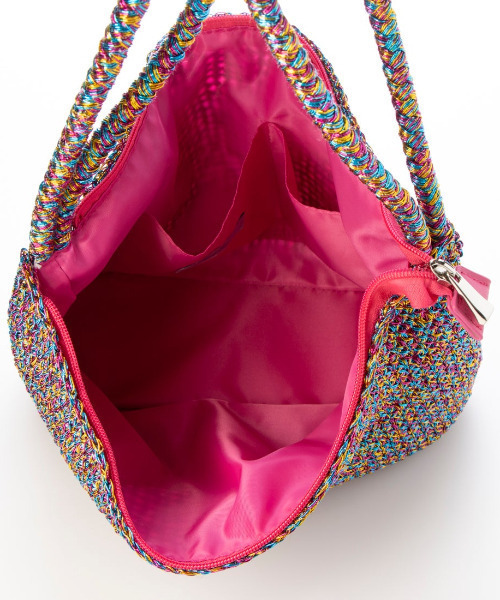 cache cache（カシュ カシュ）の「カシュカシュ cachecache / 2wayハンドルメタリックコード編みトートバッグ（ショルダーバッグ・レディース・マルチ/シルバー/ブラック/ホワイト・FREE）」の18枚目の写真