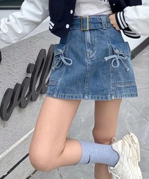 リボンカーゴミニスカート