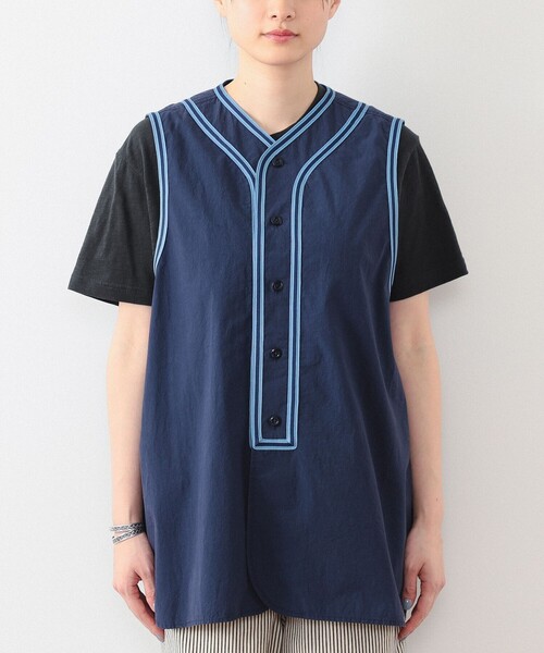 「BEAMS BOY」 ノースリーブブラウス ONE SIZE ネイビー レディース BEAMS BOY（ビームスボーイ）の「BEAMS BOY / ベースボール