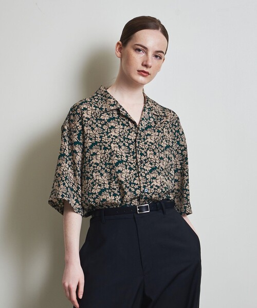 info. BEAUTY&YOUTH（インフォビューティアンドユース）の「【ZOZO限定】ドレープ オープンカラー シャツ（シャツ/ブラウス・メンズ・ロイヤルブルー/グリーン系その他/ダークグレー/モカ/ブラック/ブラウン系その他/ブラウン系その他2/ブラック系その他・XS/S/M/L/XL/XXL）」の7枚目の写真