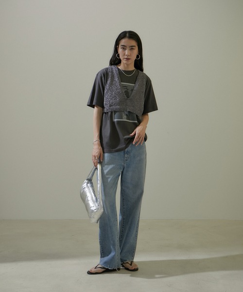 SALON adam et rope'（サロン アダム エ ロペ）の「【kokyo（コキヨ）】Rectangulo Puff Bag（ハンドバッグ・レディース・シルバー・FREE）」の15枚目の写真