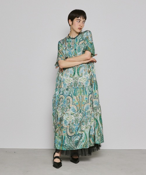 アラベスクティアードワンピース（ワンピース）｜manana suerte