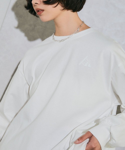 ELLEgirl（エルガール）の「バックギャザーチュニックTシャツ【ELLEgirl/エル ガール】（Tシャツ/カットソー・レディース・ブラック/ホワイト・FREE）」の9枚目の写真