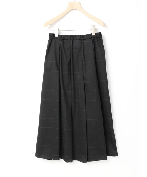 MidiUmi（ミディウミ）の「MidiUmi チェックタックスカート（スカート・レディース・グレー/ブラック・FREE）」の2枚目の写真