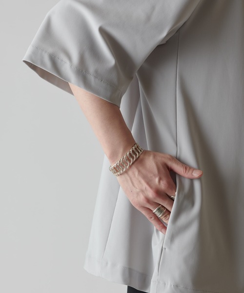 Lui's（ルイス）の「トリコットノーカラージャケット（ノーカラージャケット・メンズ・ライトグレー/ブラック・M/S）」の18枚目の写真