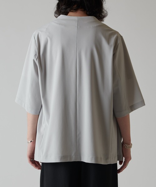 Lui's（ルイス）の「トリコットノーカラージャケット（ノーカラージャケット・メンズ・ライトグレー/ブラック・M/S）」の17枚目の写真