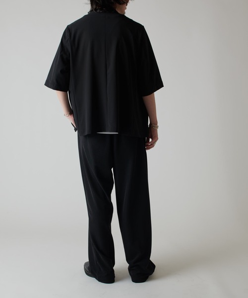 Lui's（ルイス）の「トリコットノーカラージャケット（ノーカラージャケット・メンズ・ライトグレー/ブラック・M/S）」の8枚目の写真