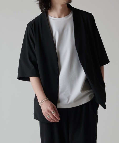 Lui's（ルイス）の「トリコットノーカラージャケット（ノーカラージャケット・メンズ・ライトグレー/ブラック・M/S）」の19枚目の写真