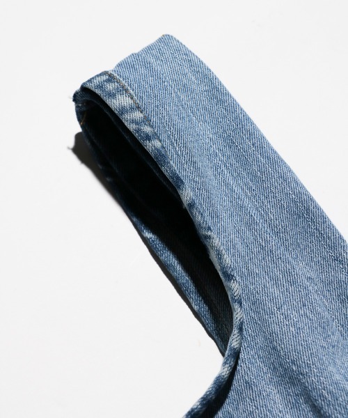 THRIFTY LOOK（スリフティールック）の「THRIFTY LOOK/スリフティールック LEVIS DENIM GLOCERY TOTE リーバイスデニム リメイクグローサリートート（トートバッグ・メンズ・ブラック/ブルー・ONE SIZE）」の19枚目の写真