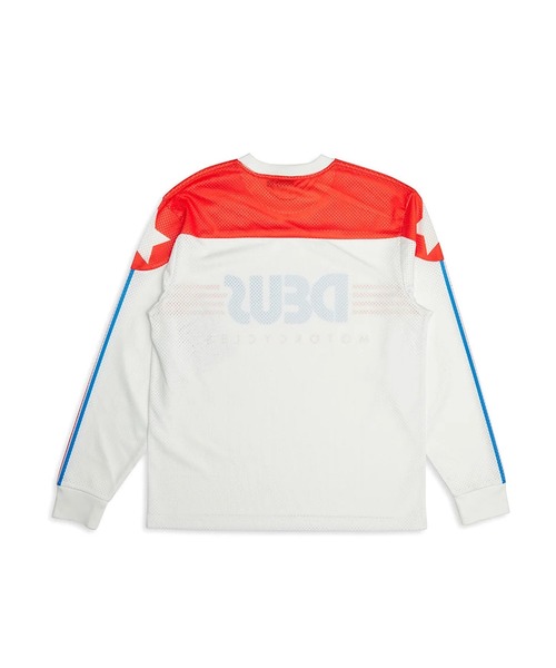 DEUS EX MACHINA（デウスエクスマキナ）の「FANTASMA MOTO JERSEY　ロングスリーブモトジャージ　メッシュ素材　リラックスドフィット（Tシャツ/カットソー・メンズ・ホワイト系その他/ブラウン系その他・MEDIUM/LARGE/X-SMALL/SMALL/X-LARGE）」の8枚目の写真