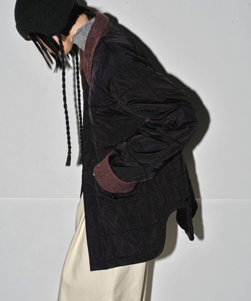 TODAYFUL（トゥデイフル）の「TODAYFUL　Soutiencollar Quilting Jacket ステンカラーキルティングジャケット/12420104（その他アウター・レディース・キナリ/ブラック・36）」の8枚目の写真