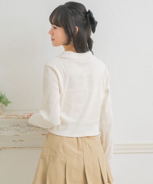 ems excite(エムズエキサイト)の「ダブルZIP刺繍CT(Tシャツ/カットソー・レディース・ブラック/ダークグレー/ナチュラル・FREE)」の11枚目の写真