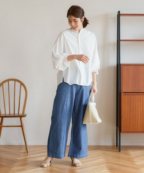 Elura（エルーラ）の「サマーワイドデニム／104297（デニムパンツ・レディース・ブルー/ネイビー・SMALL/X-LARGE/LARGE/MEDIUM）」の8枚目の写真