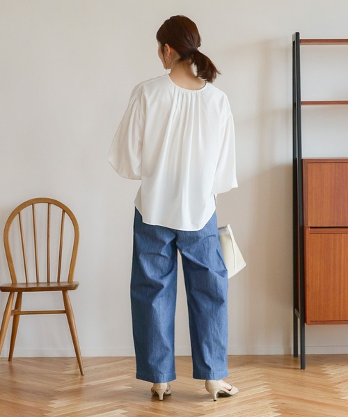 Elura（エルーラ）の「サマーワイドデニム／104297（デニムパンツ・レディース・ブルー/ネイビー・SMALL/X-LARGE/LARGE/MEDIUM）」の6枚目の写真