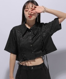 HARE | ジャガードレースアップシャツ(HARE)(シャツ/ブラウス)