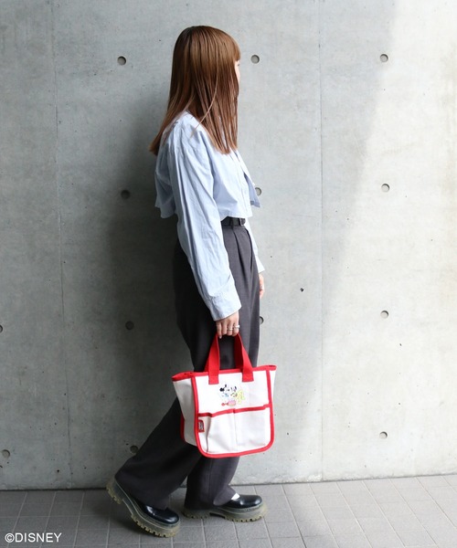 Disney（ディズニー）の「ディズニー　ビビットランチトートバッグ（トートバッグ・レディース・グリーン/レッド/イエロー・FREE）」の4枚目の写真