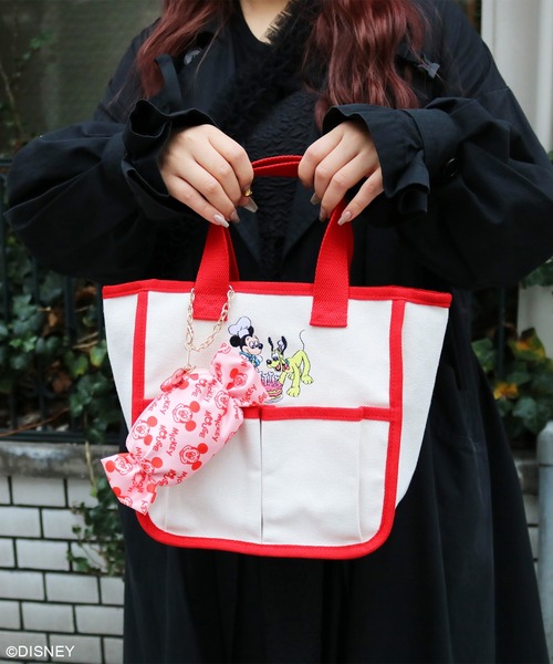 Disney（ディズニー）の「ディズニー　ビビットランチトートバッグ（トートバッグ・レディース・グリーン/レッド/イエロー・FREE）」の5枚目の写真
